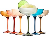 Vista 1 de Vasos irrompibles de plástico acrílico para Martini, Margarita, champán y cóctel, vasos grandes de 15 onzas, juego de 6 vasos de diseño europeo