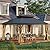 GAZEBEST 12' X 16' Hardtop Gazebo, Outdoor Galvanized Steel Double Roof Permanent Aluminum Frame Pavilion Pergola Canopy with Privacy Curtains for Garden, Patio, Backyard, Deck and Lawns.
