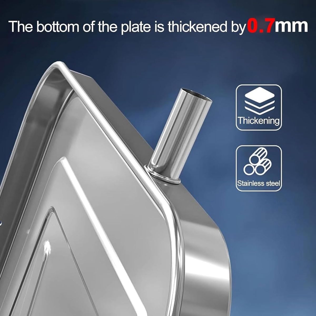 Air Conditioner Drip Tray Condensate Drain Pan,Galvanizing Metal Tray Water Collector Pad with Drain Hole,Drain Fitting Kit,for Universal Split Air Conditioner Heat Pump Systems(5P)