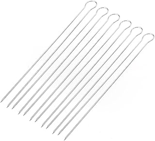 CIYODO 6 Pçs Espetos De Churrasco Conjunto De Espetos De Churrasco De Aço Inoxidável Para Grelhar Espetos De Churrasco Garfo De Churrasco Prata Pino De Assar Ao Ar Livre Espetos De
