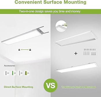 Pack 2 Regletas LED Slim, 36W 3600 Lúmenes, Blanco Neutro 4000K, Para