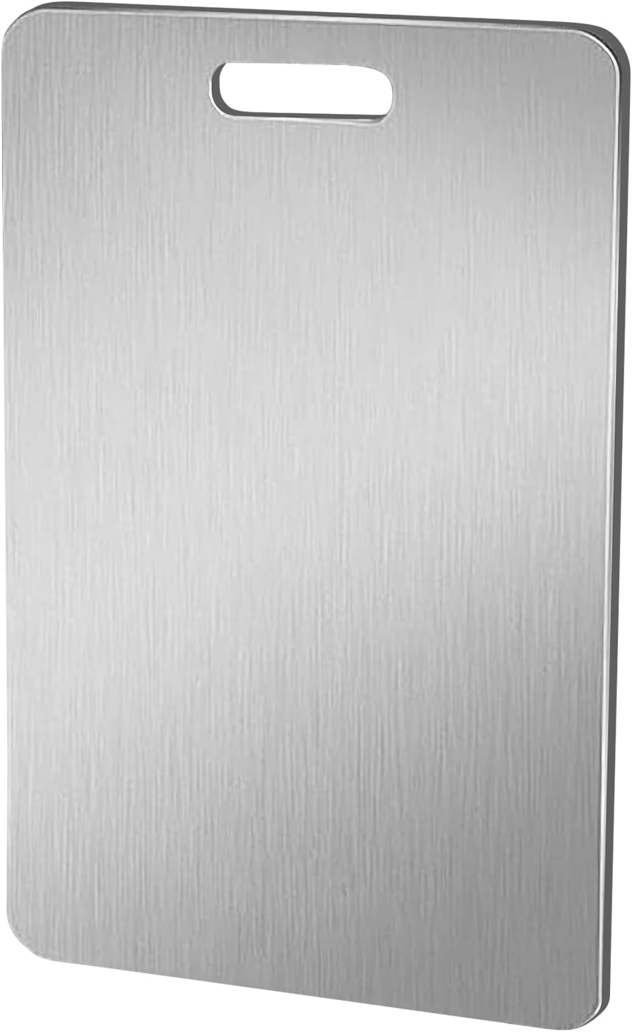 チタン カッティングボード - 両面 チョッピングマット - コンパクト持ち運び便利な肉野菜果物調理用まな板 家庭&middot;アウトドア&middot;ピク