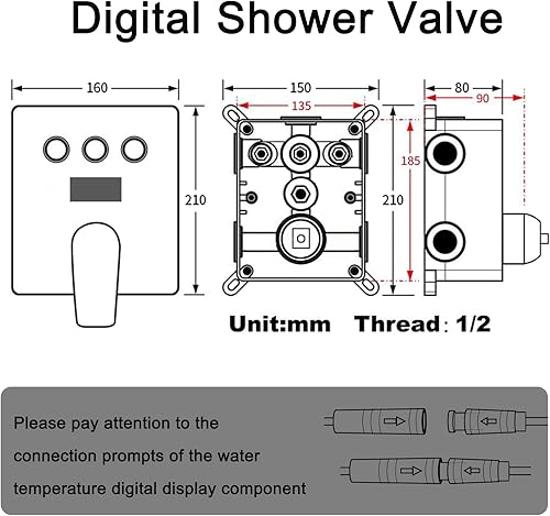 Miniatura 6 de KATAIS Juego de grifo de ducha, sistema de ducha de lujo de 12 pulgadas de oro cepillado con 4 chorros corporales, sistema de ducha de cuerpo