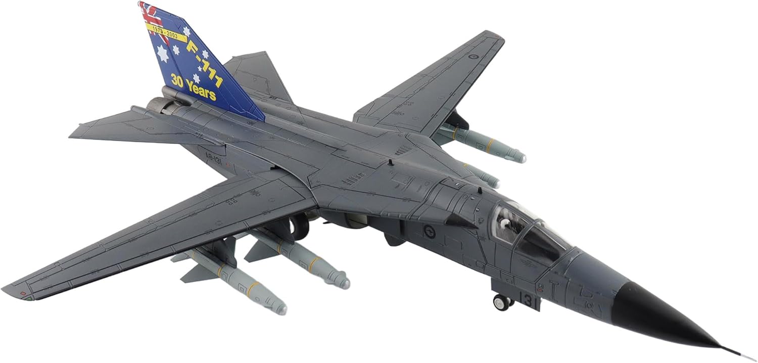 Hobby Master | 1:72 Scale Diecast Military Aircraft Replica | F-111C Pig A8-131, Raaf 1973-2003" (with 4 x AGM-142) | Model HA3033