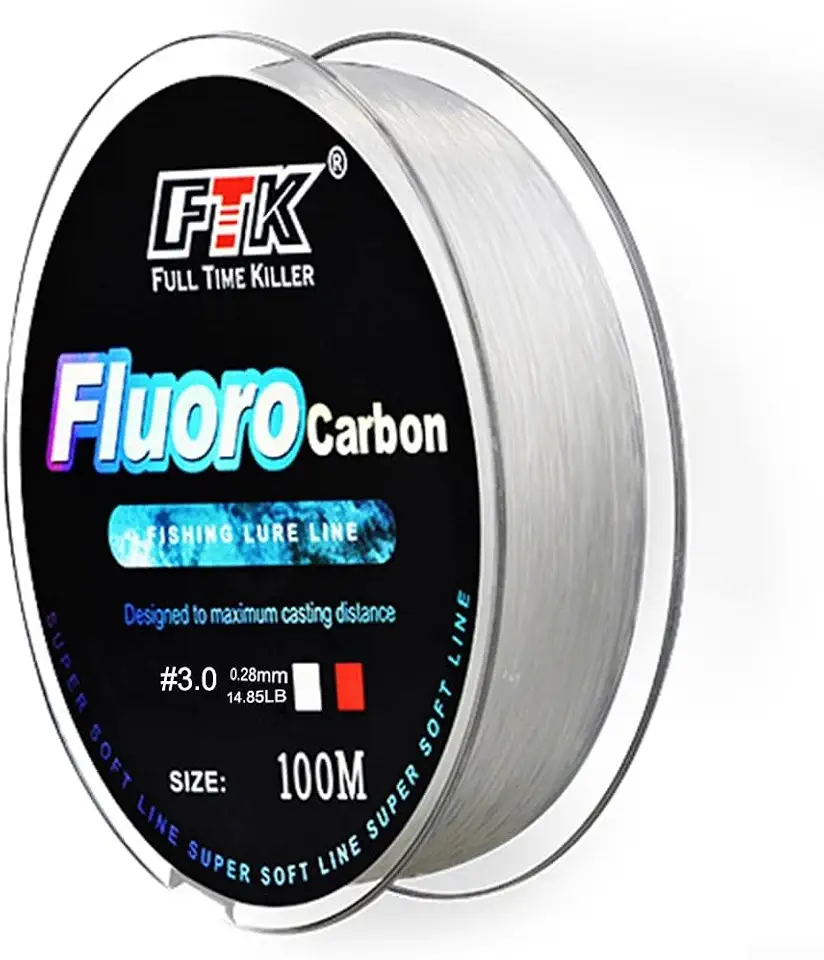Linha de pesca fluorocarbono 100 m fibra de carbono líder macio invisível fio transparente resistente à abrasão equipamento de equipamento para água salgada molinete de água doce baixa visibilidade