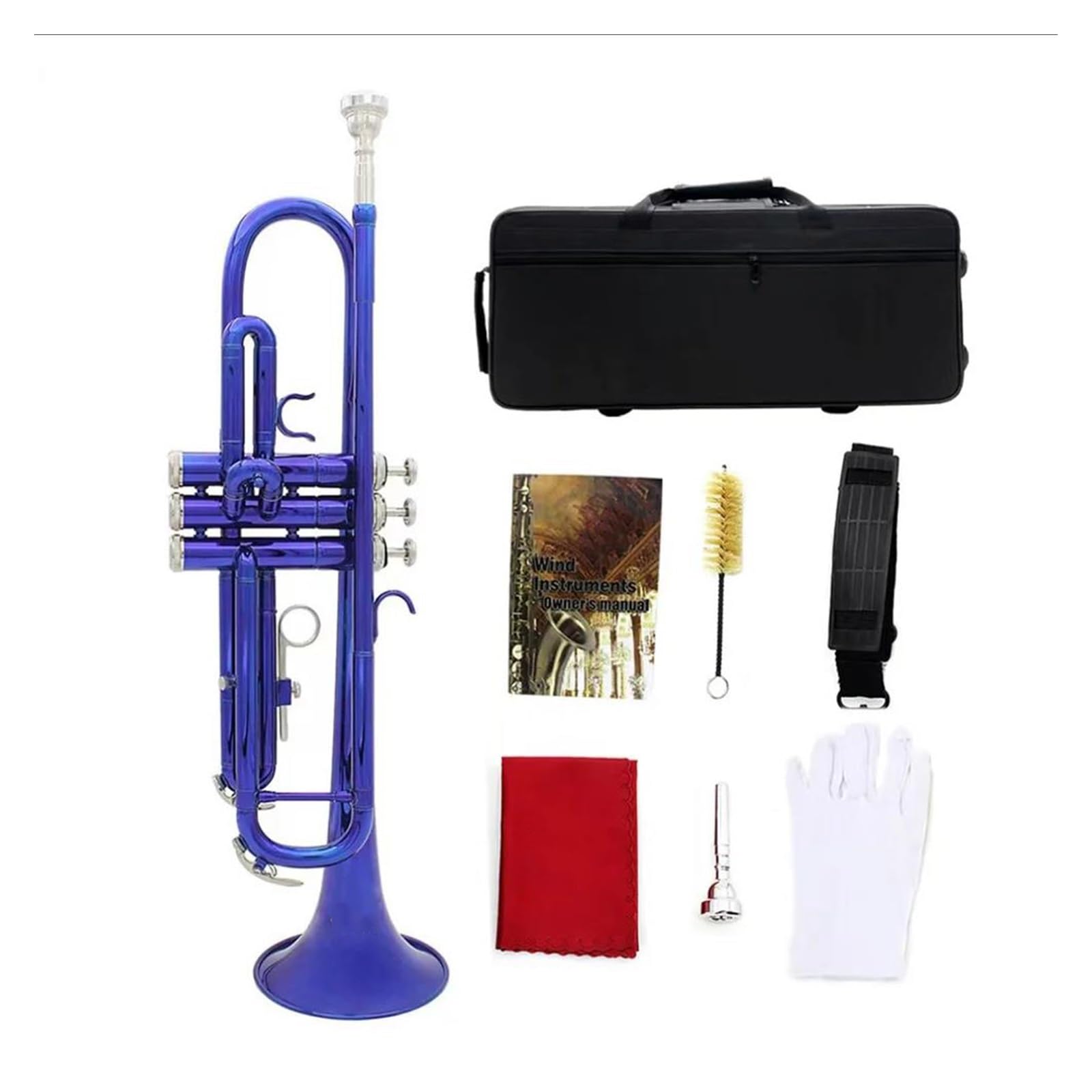Profesjonalna Trąbka Trąbka Bb Płaski Instrument Dęty Blaszany Duży Kaliber Tuba Z Ustnikiem W Pudełku Akcesoria Do Instrumentów Muzycznych (Color : 05)