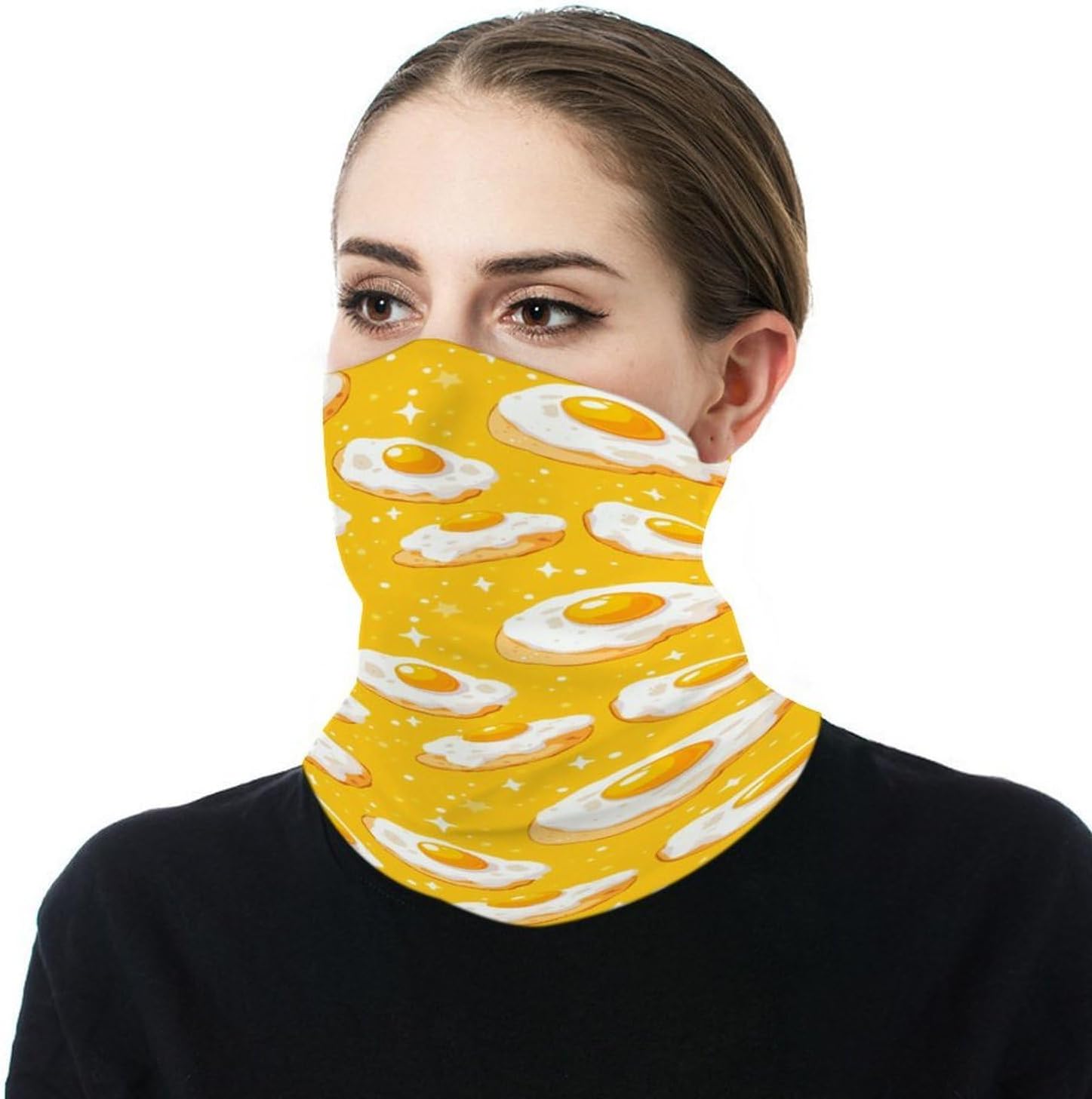 Fried Eggs Face Cover Neck Gaiters for Men Women Sun Protection Mask Scarf Hiking Bandana