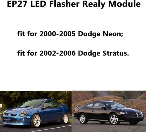 Miniatura 6 de Relé intermitente LED EP27 de 5 pines para Chrysler PT Cruiser 2001-05 | Dodge Neon 2000-05 | Dodge Viper 2003-10 | Señal de giro electrónica LED y