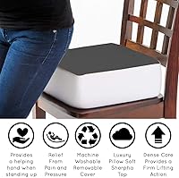 Vista 17 de Comfort Finds Rise with Ease - Cojín de asiento grueso y firme para silla, almohadilla de espuma extra gruesa para el hogar, patio, oficina