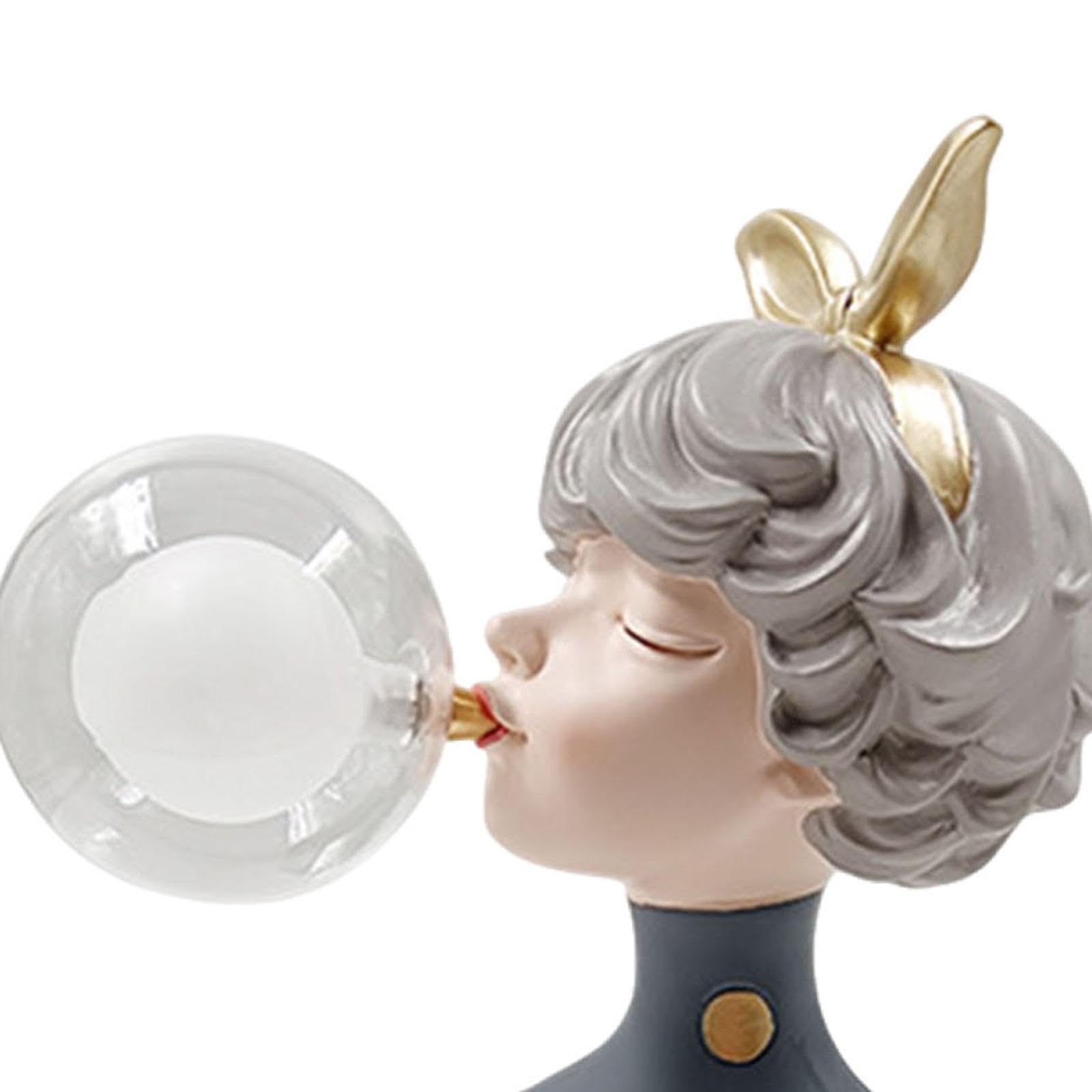 TISHITA Lámpara de Noche Infantil de Resina Luz Decorativa para Burbuja Figura Femenina Lámpara Adecuada para Niños Sala Hogar Rincones, Estilo C