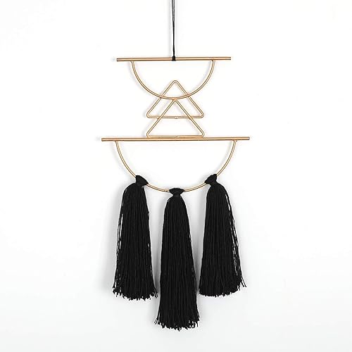 Vista 30 de IOWER Decoración bohemia de macramé para colgar en la pared, arte bohemio para pared de dormitorio, decoración de baño, cocina, borla, hogar, pared