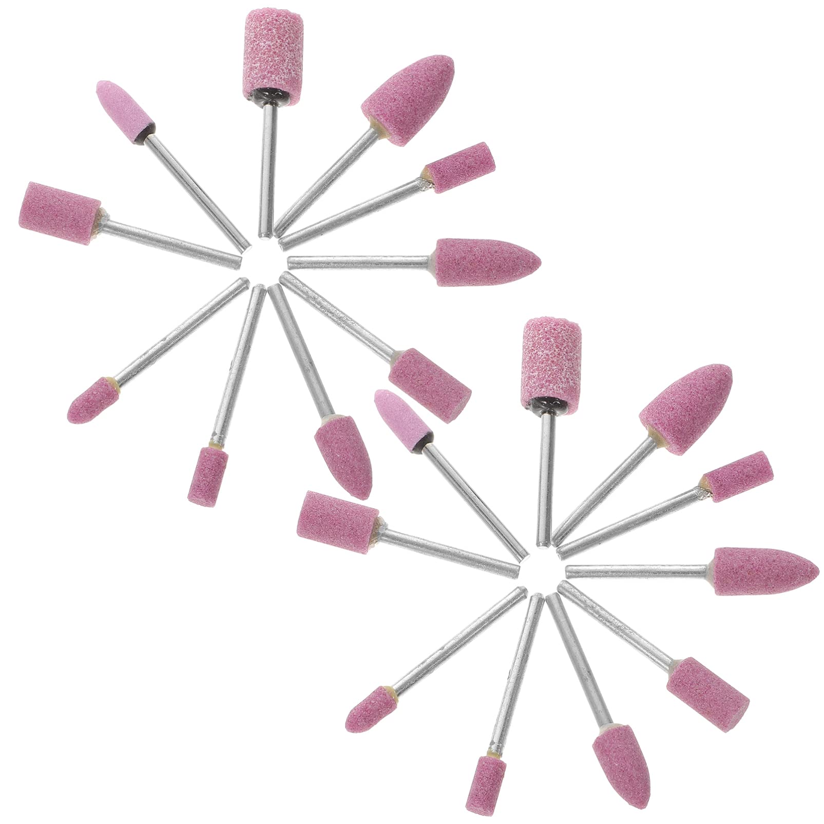 VILLCASE Rotary Tool Accessories Set 20pcs Abrasive Mounted Stone Grinding Wheel for Tool Grinding Stones