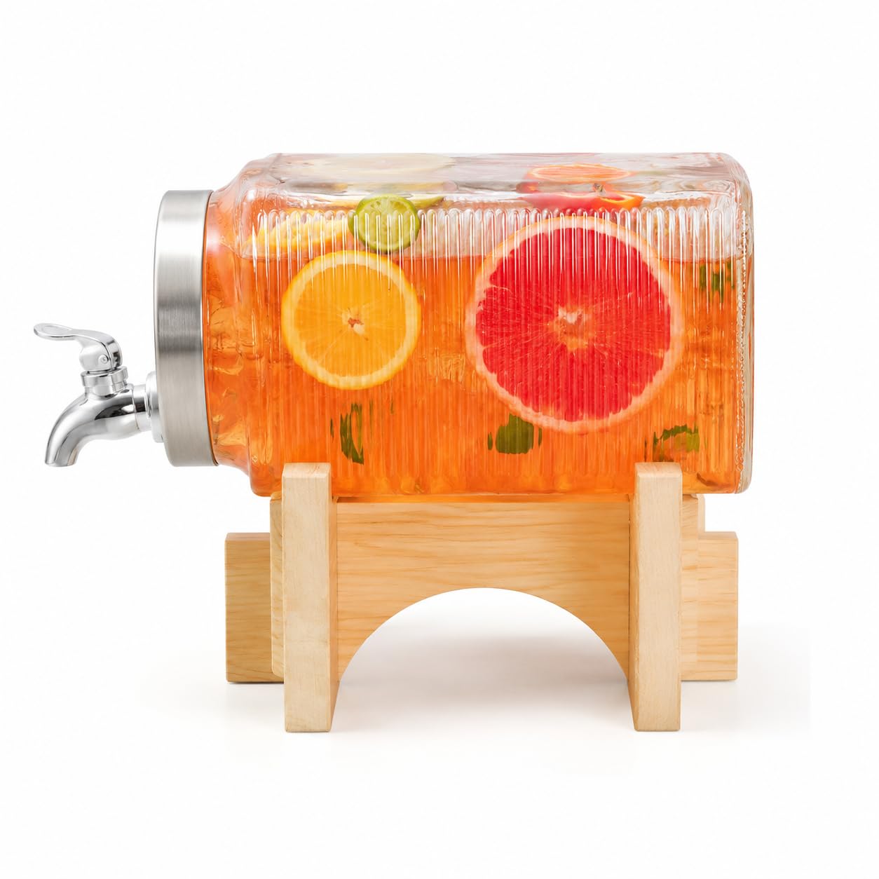 Dispenser Acqua e Bevande in Vetro per Frigorifero con Rubinetto Anti-Intasamento, Giapponese, Sigillatura migliorata per evitare odori nel frigorifero