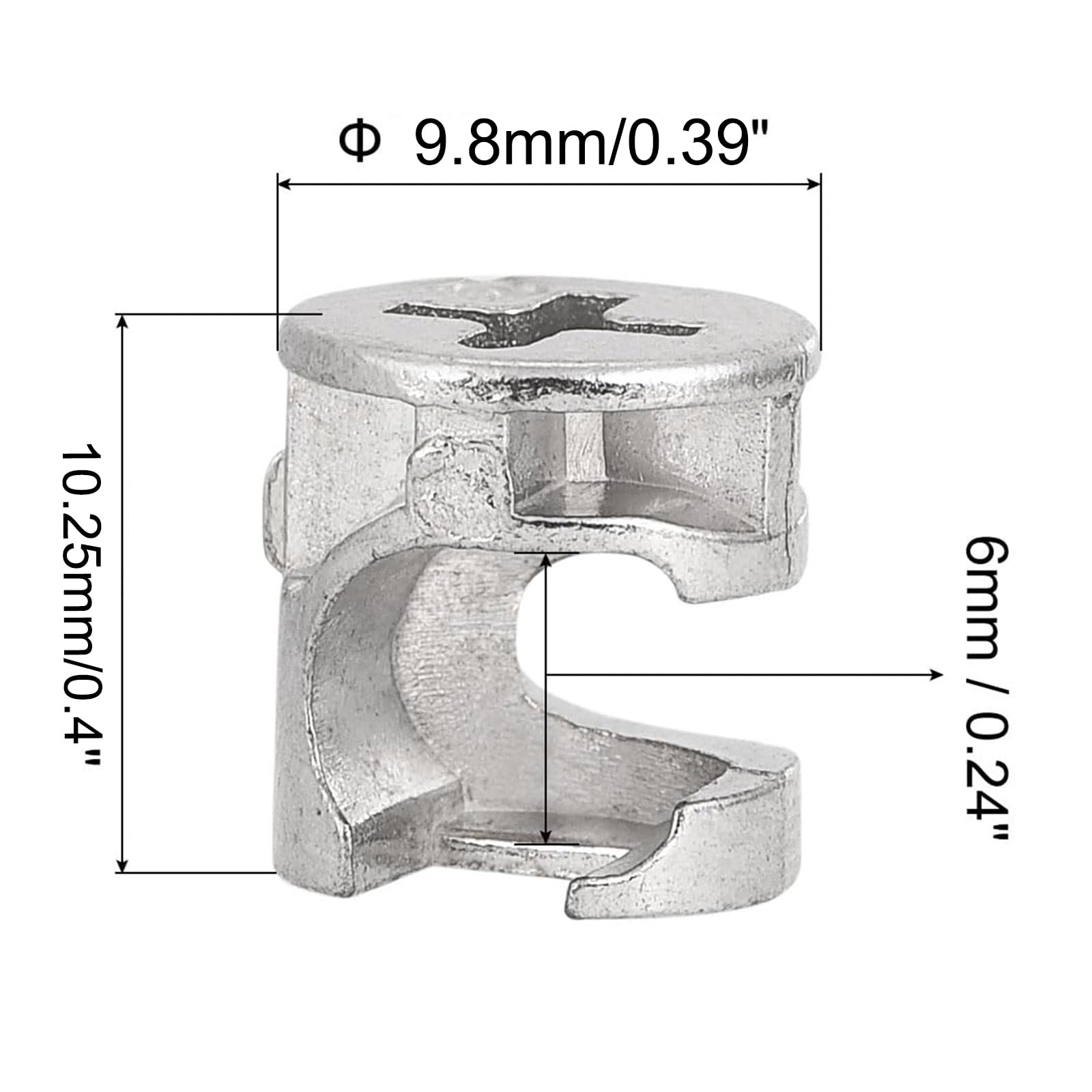 TA-VIGOR 12Pcs Furniture Connecter Cam Lock Nuts Fittings - Image 2