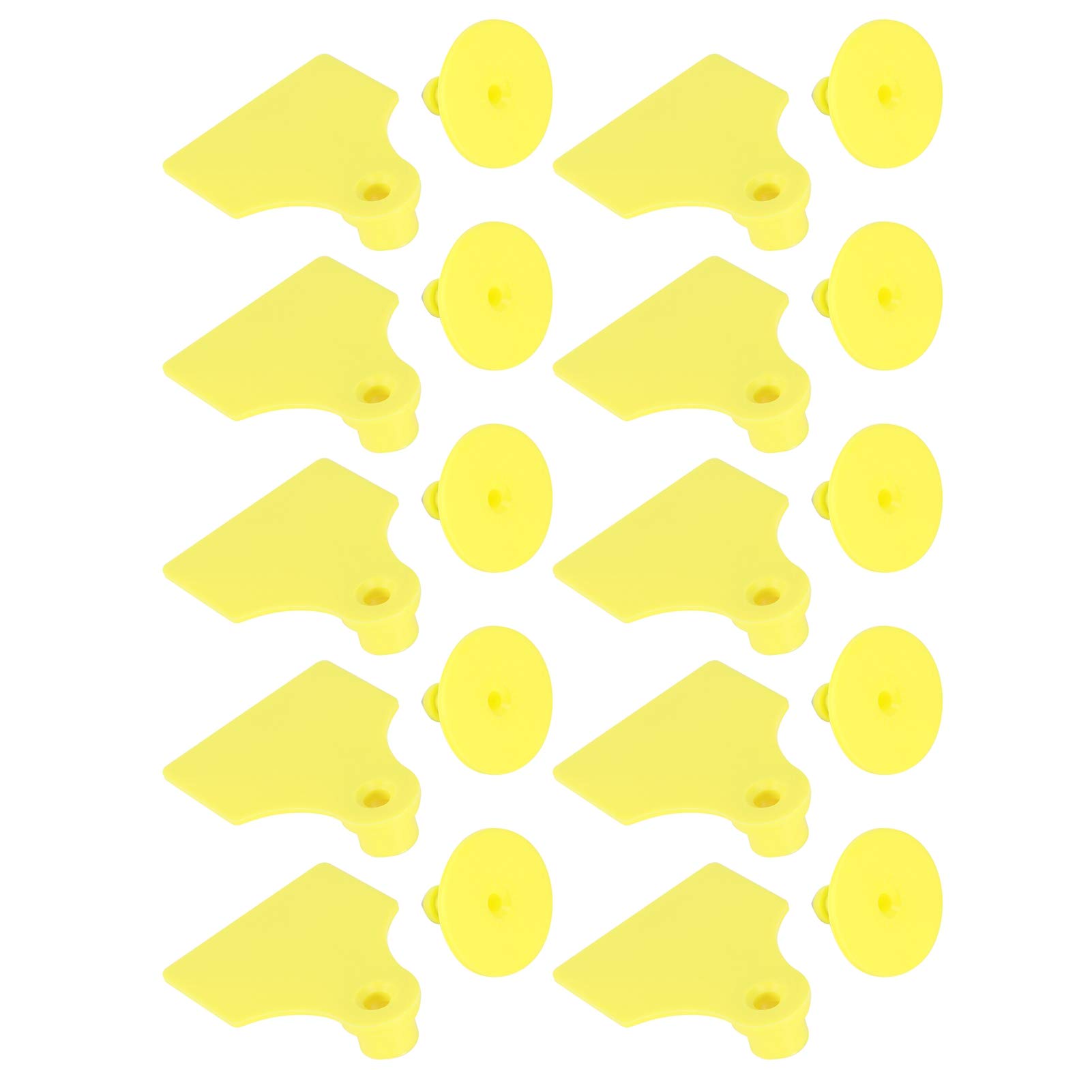 Ohrmarke Ohrmarke Gelb Pp 20 Set Nutztierkennzeichnung Blanko Ohrmarke für Ziegen Schafe Rinder Kühe Schweine Hofbedarf (S 18,5 x 10,2 x 2,6 Zoll)