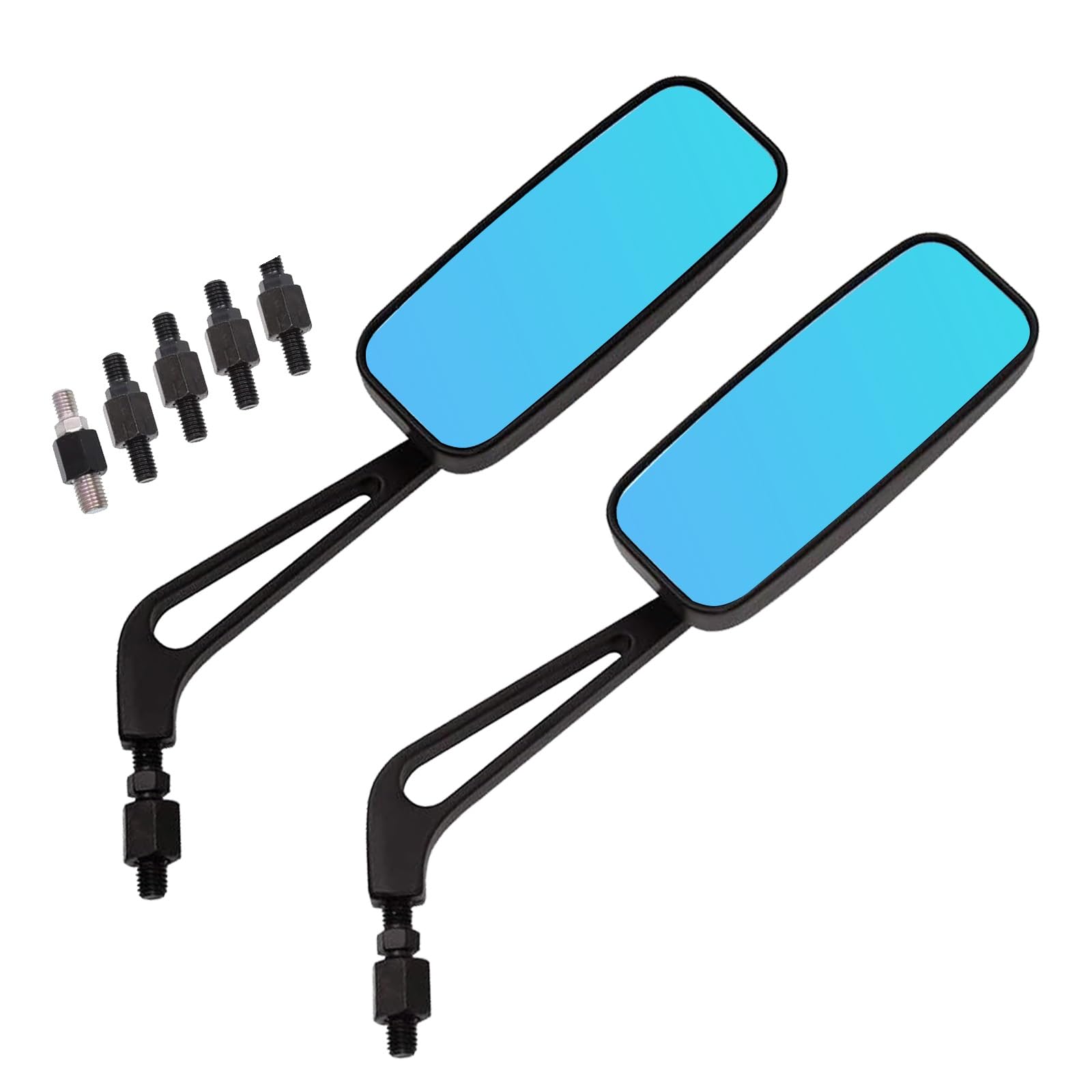 Espejos para Z1000 con visión amplia y soporte antivibración negro para ER-6F 5