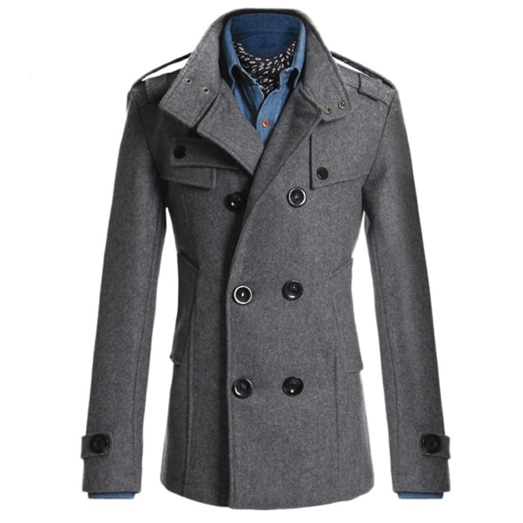 Generisch Wintermantel Herren Business Dufflecoat - Lässiger Herren Trenchcoat von Fashions Lange schmale Design Jacke für Outdoor Bekleidung Übergangsjacke Modische Herrenmode