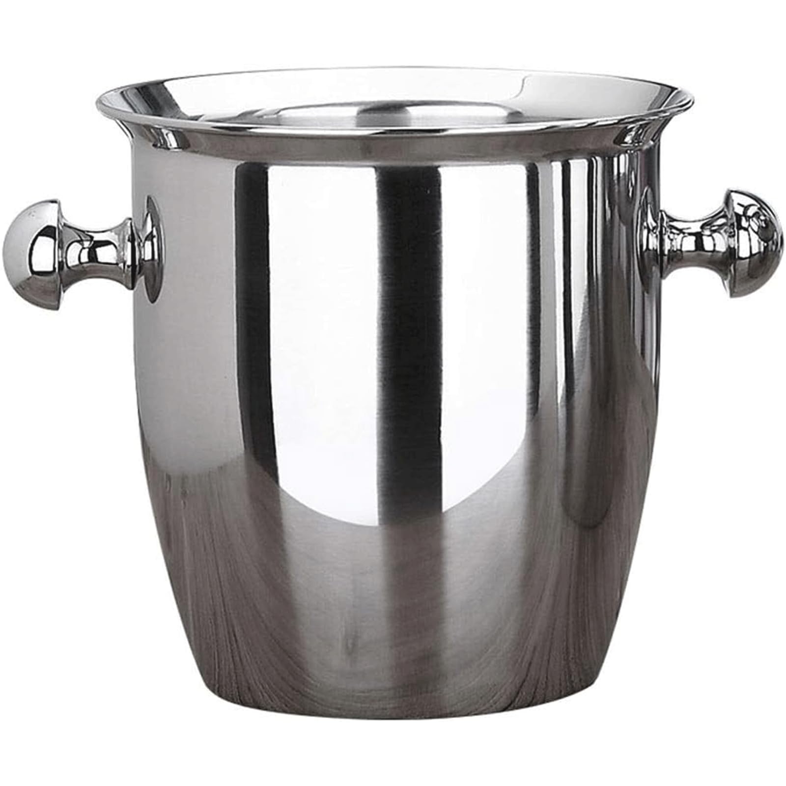 Cubitera Botella Vino Cubo de Hielo de Acero Inoxidable con manejo de Bebidas Redondas para el Recipiente de Hielo multifunción para el Bar de la Fiesta de la Fiesta de champán de Vino