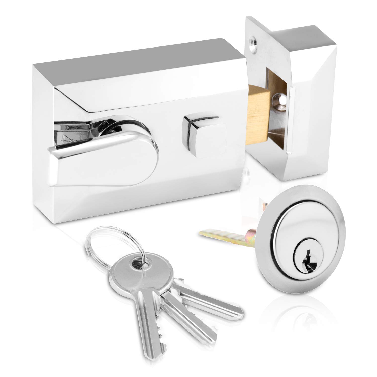 Buy XFORT® Standard Deadlocking Night Latch 60mm, Complete with Rim