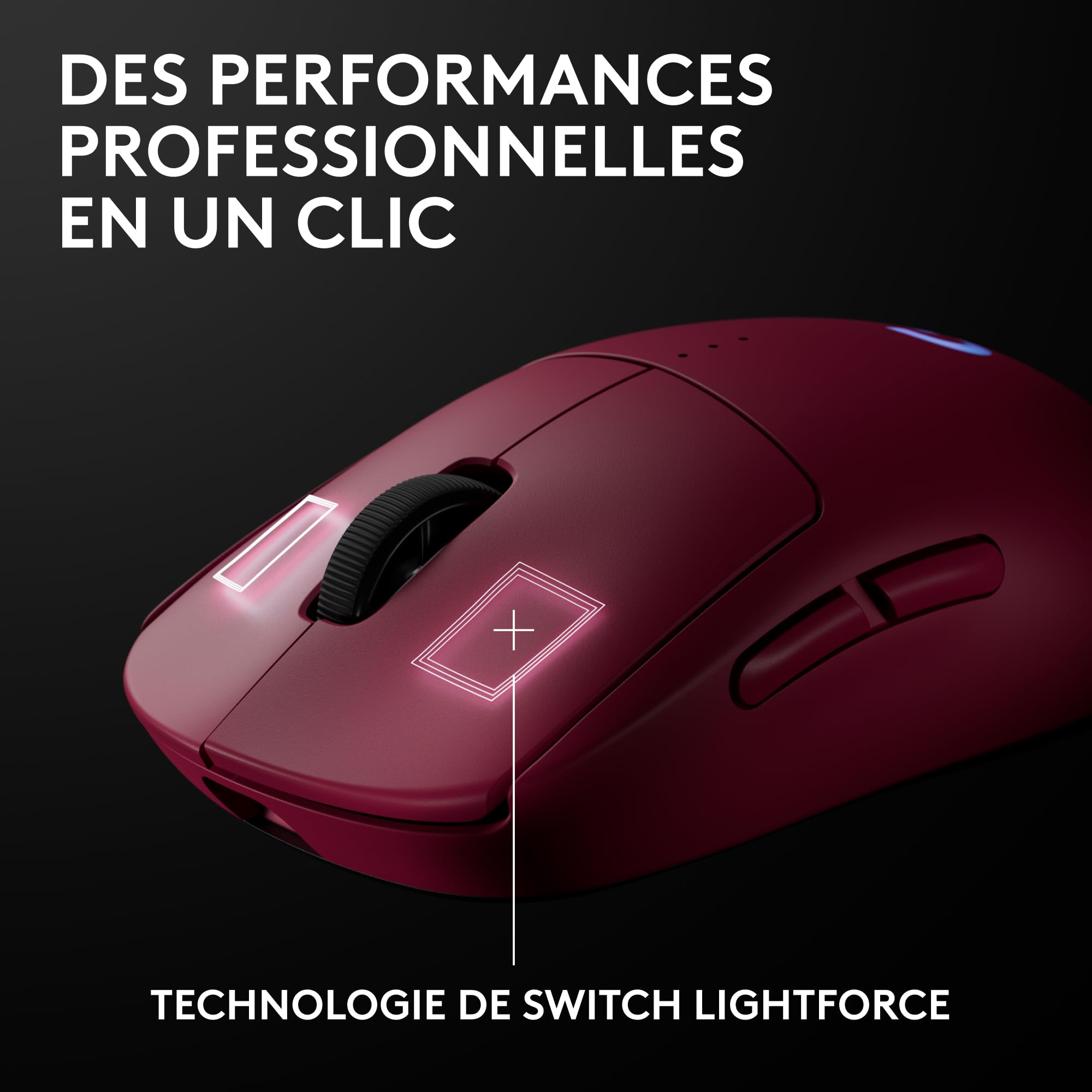 Logitech G Souris de Jeu sans Fil Pro 2 Lightspeed, jusqu'à 4 Boutons latéraux magnétiques Personnalisables et commutables, Chargeur USB-C, capteur 32k DPI pour pour PC/Mac.