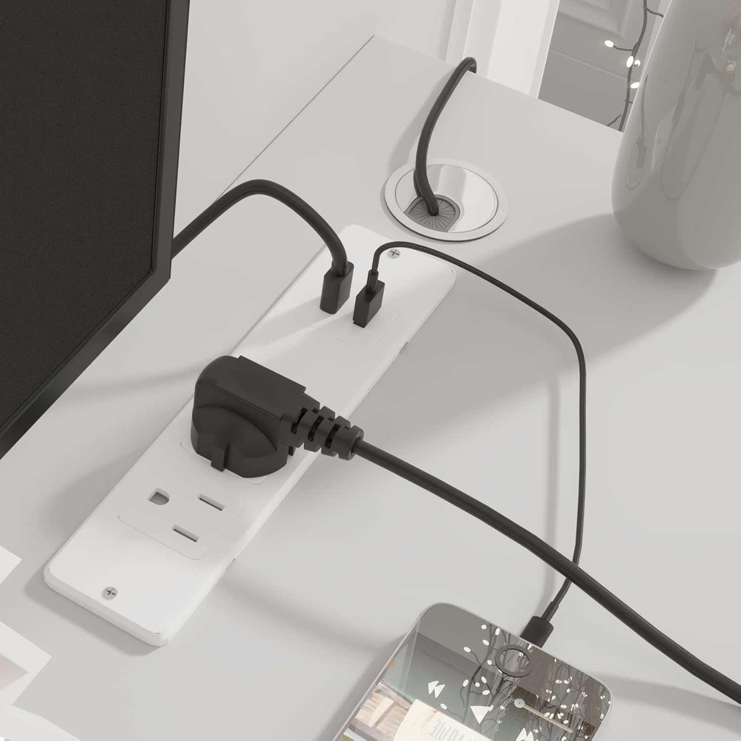 Solid Wood Floating TV Stand, Wall Mounted TV Shelf with Led Lights & Power Outlet, 71" Modern Entertainment Center Media Console with Storage, High Gloss TV Cabinet for 65/75/80 inch TV