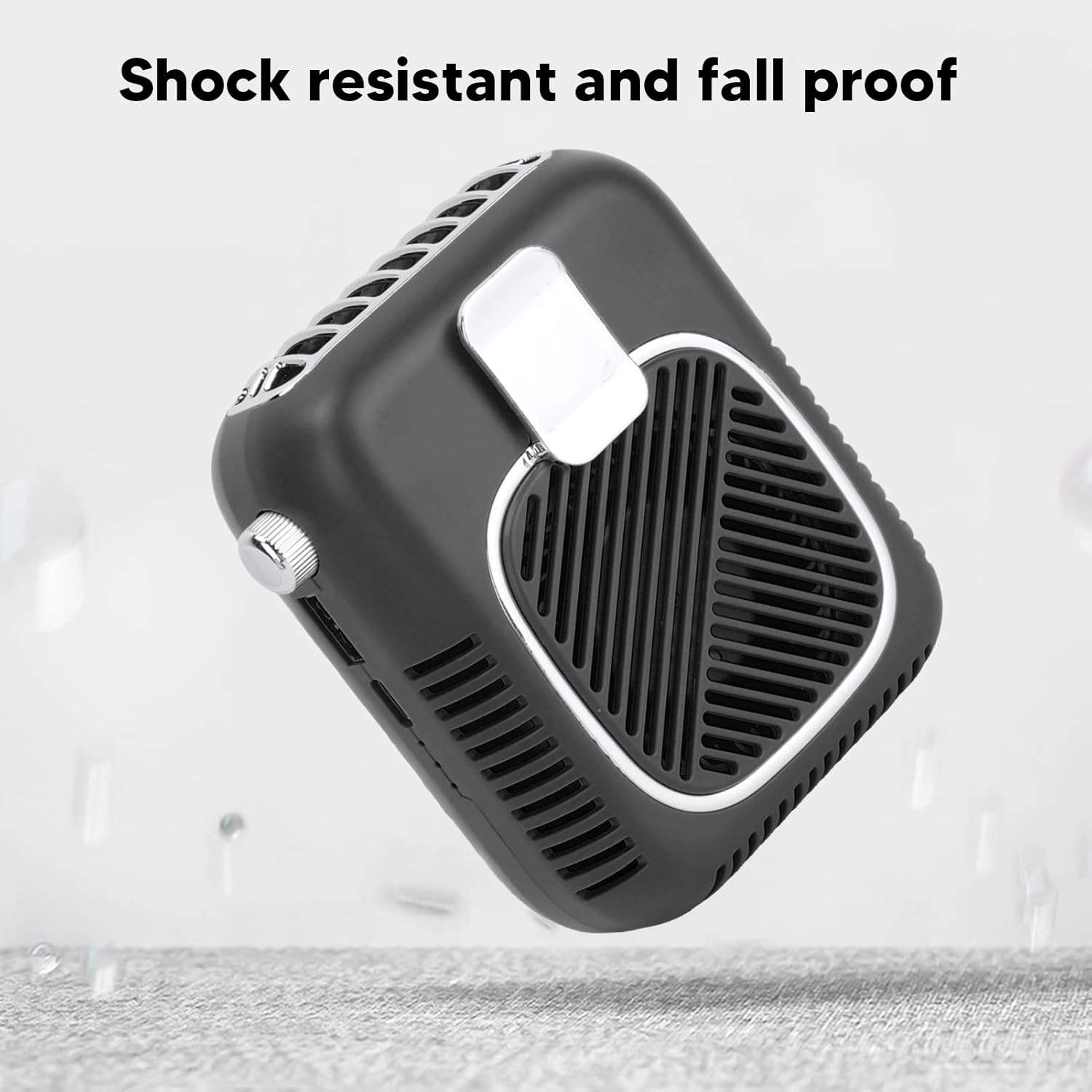 2 in 1 Waist Fan, ABS Mini Hanging Wasit Fan, Portable USB Rechargeable Hands Free Cooling Fan,10000mAh Personal Wearable Fan, Practical Powerbank Fan for Desktop, Travel, Work, Outdoor(Black)