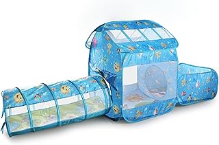 Children Tent Tunnel Toy Children's Play Tent Tunnel Toy with Ball Pool, Baby Crawling Game Tunnel with Mats, Indoor and Outdoor Boy and Girl Puzzle Games Or Gifts