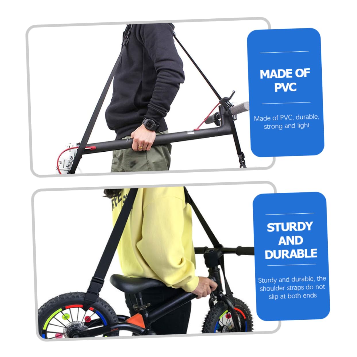 HANABASS 3stücke Scooter Schultergurt Verstellbar Tragfähiger Tragegurt Für Elektro-scooter Fahrräder Und Balance- Für Einfachen Transport Und Bequeme Handhabung