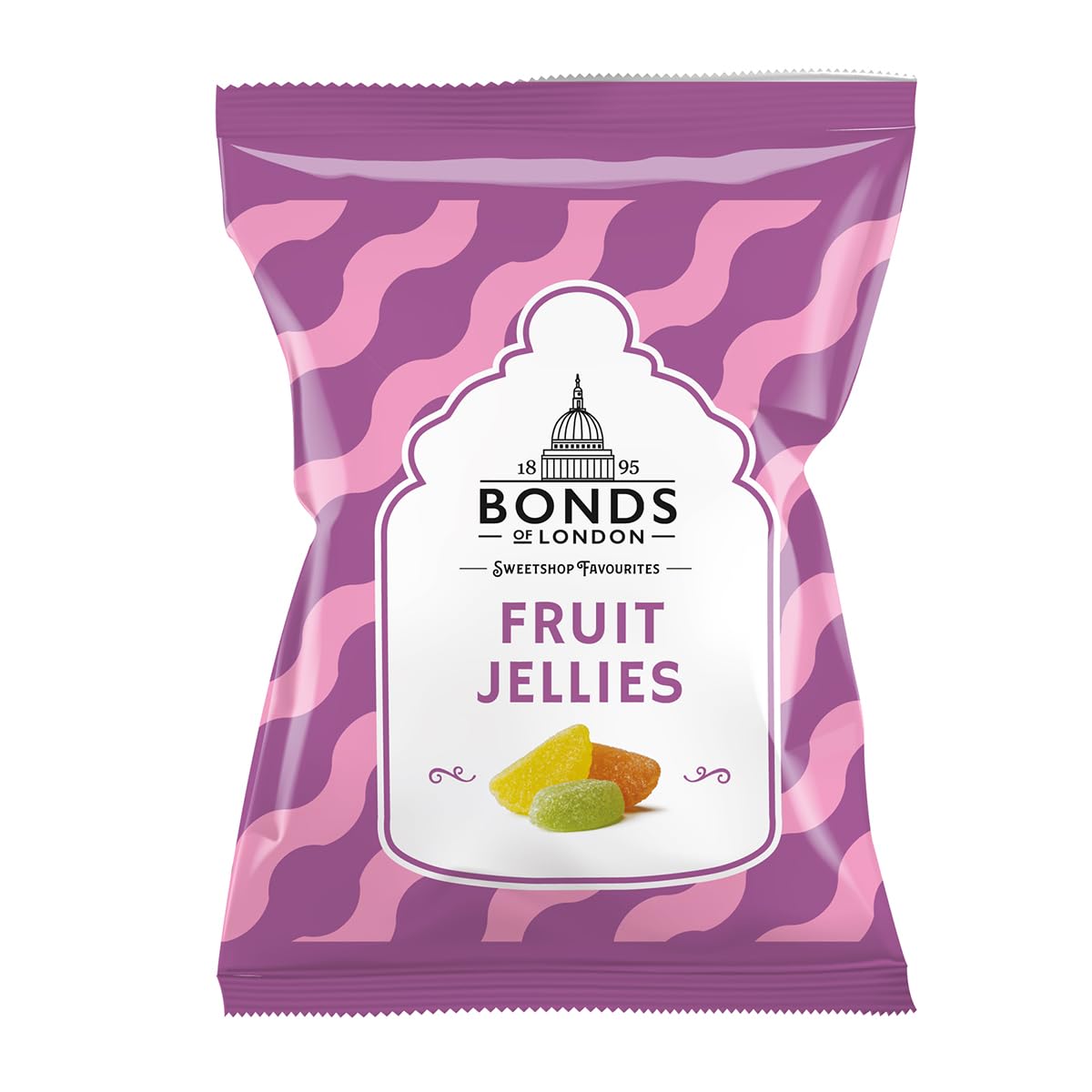Bonds Fruit Jellies | Sugar Coated | Chewy Fruit Jellies | No Artificial Colour | 130g | (Pack of 12)