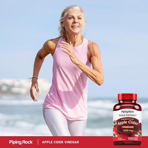 Miniatura 6 de Piping Rock Píldoras de vinagre de sidra de manzana  1600 mg  150 cápsulas de cápsulas  Alta potencia  Suplemento ACV extra fuerte  Vegetariano, sin