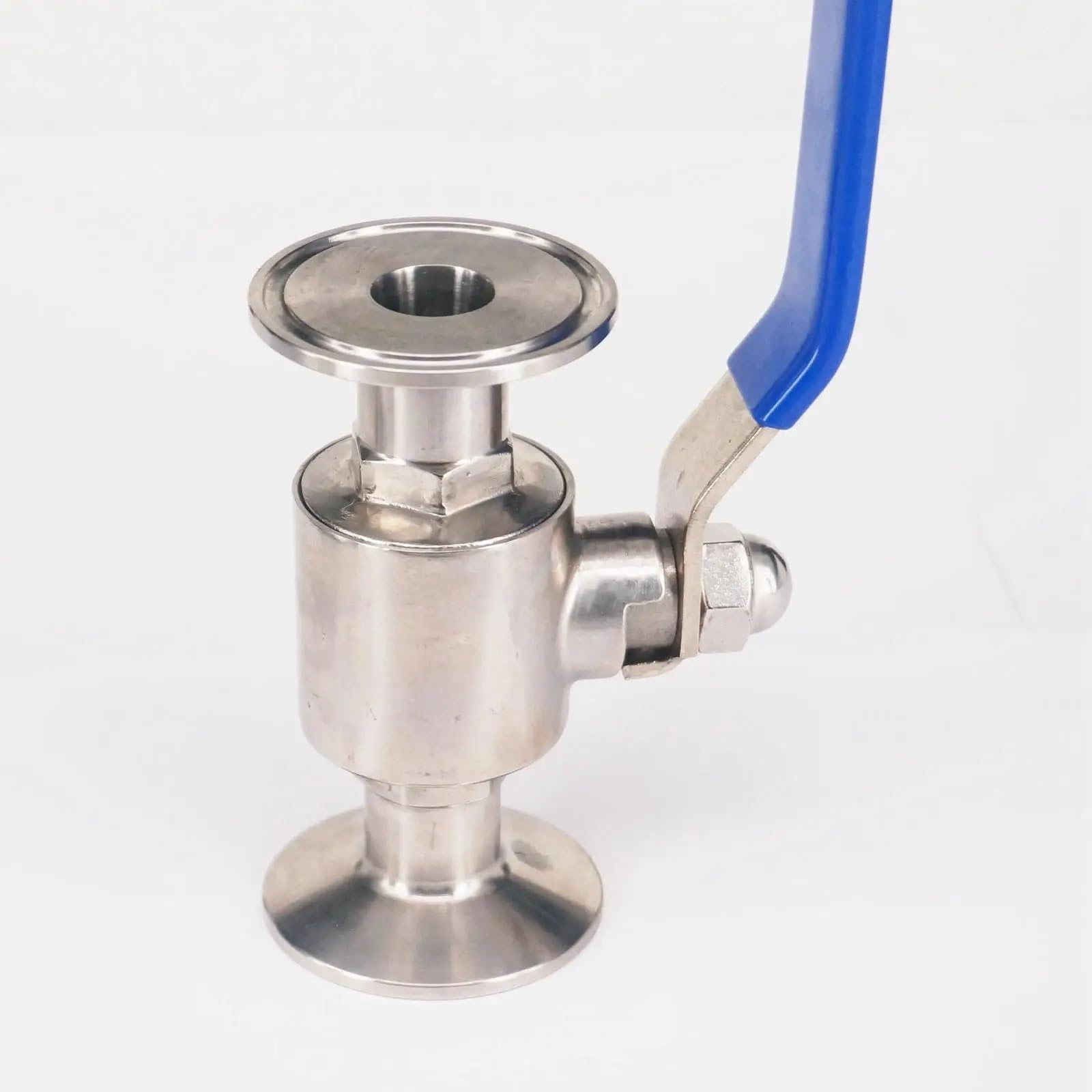 Válvula de bola sanitaria tri-clamp de 3/4 pulgadas y virola de 19mm para tuberías de acero