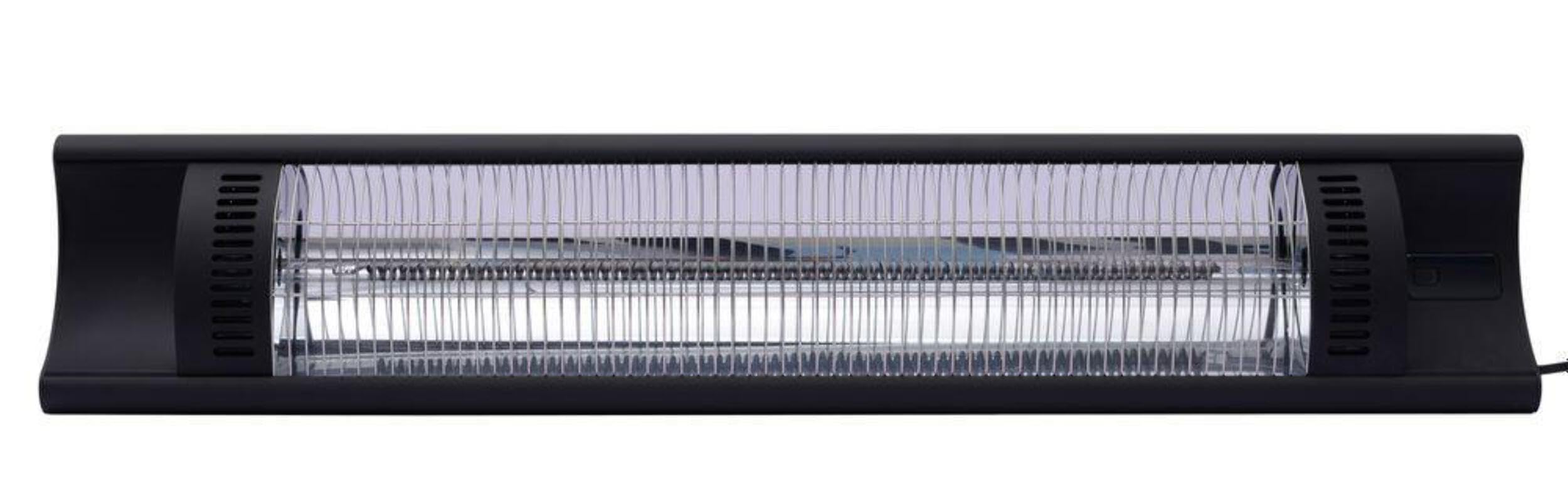 HENDI Promiennik podczerwieni, Bola, z pilotem, ogrzewa do 32 m², montaż ścienny, grzejnik tarasowy, promiennik ciepła na taras, 230V/2500W, 912x185x(H)174mm, aluminium, czarny