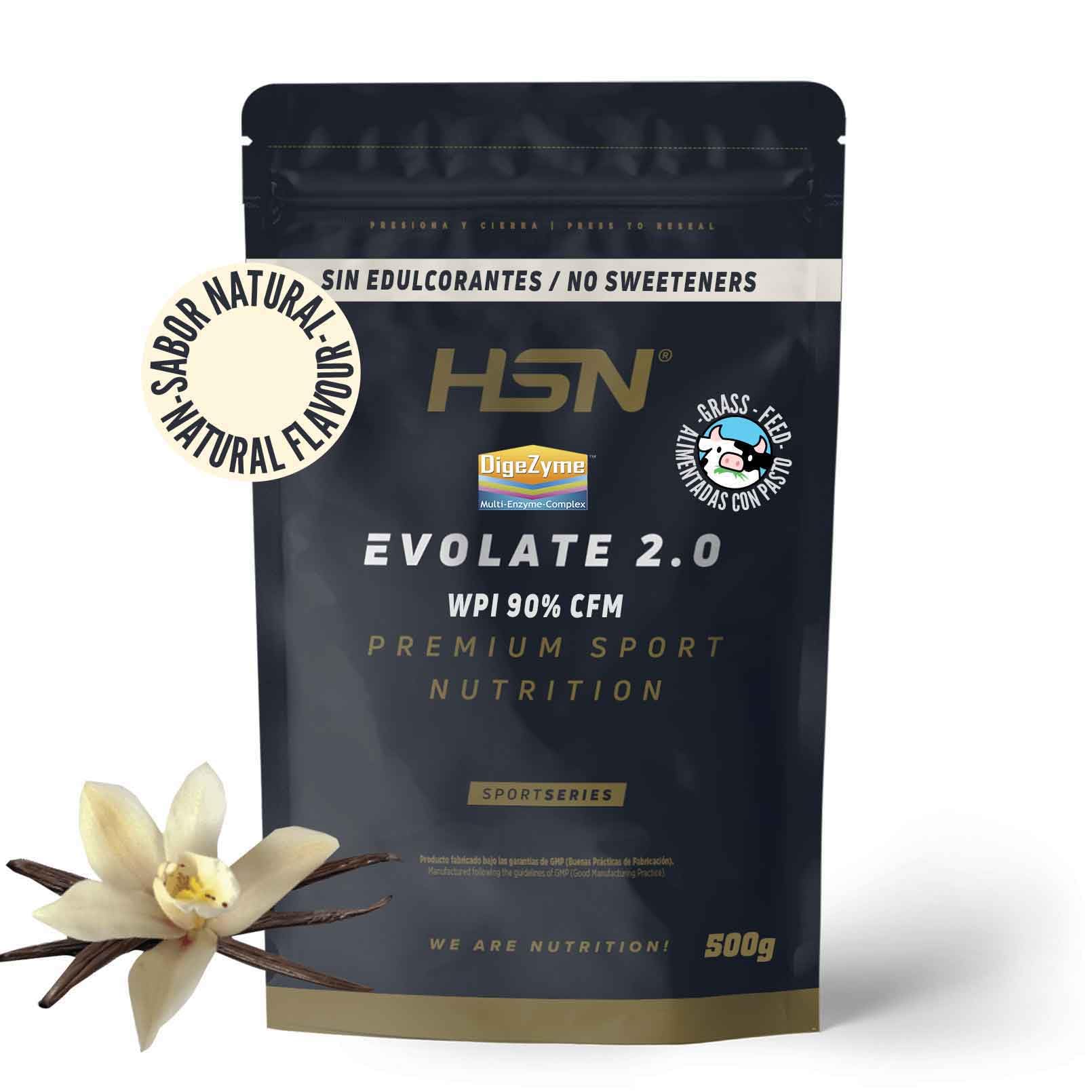 HSN Isolat de protéines de lactosérum CFM Evolate 2.0 (sans édulcorants) | Vanille 500 g | Whey Protein Isolate 90 % + Enzymes DigeZyme® | Sans doseur | Non-OGM, végétalien, sans gluten ni soja
