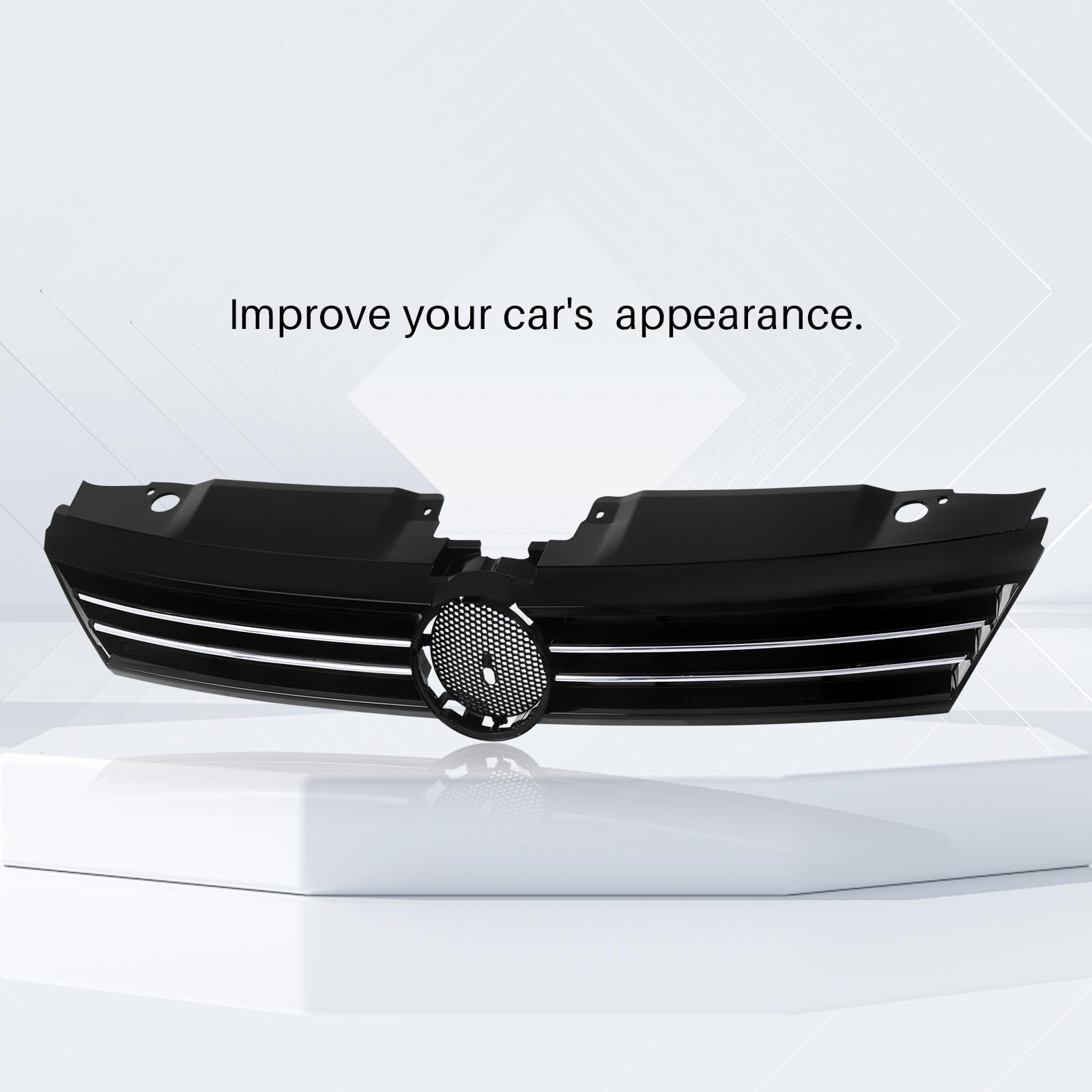 Amazon.com: CarPartsDepot Front Grill Grille Chrome Shell With  