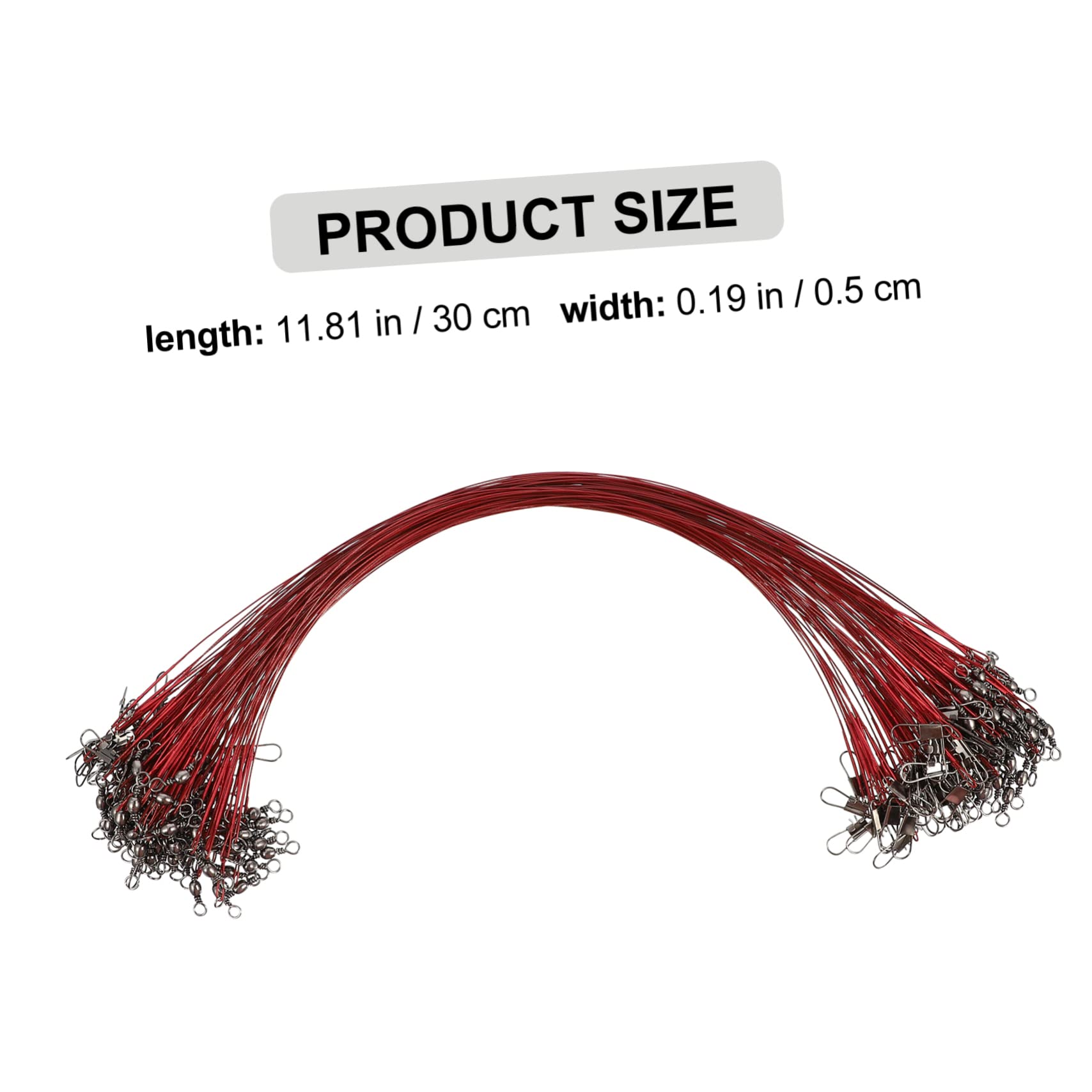 Anneome Fishing Rigs Tackle 100 Pcs Wire Trace Leader with Pin Versatile Fishing Wire Leaders