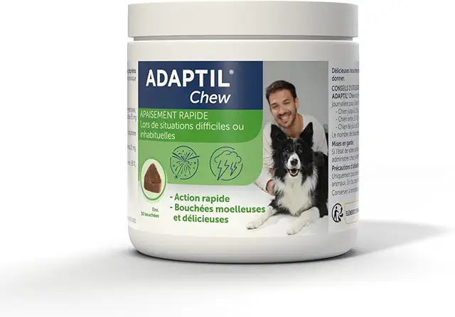 Adaptil Chew - Bouchées Anti-Stress pour Chiens - Action Rapide 30 Min