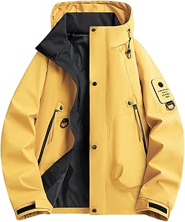 Generisch Rain Jacket Men's Autumn Ultralight Wind Jacket Outdoor Raincoat Men's Hooded Hiking Wind Elegant