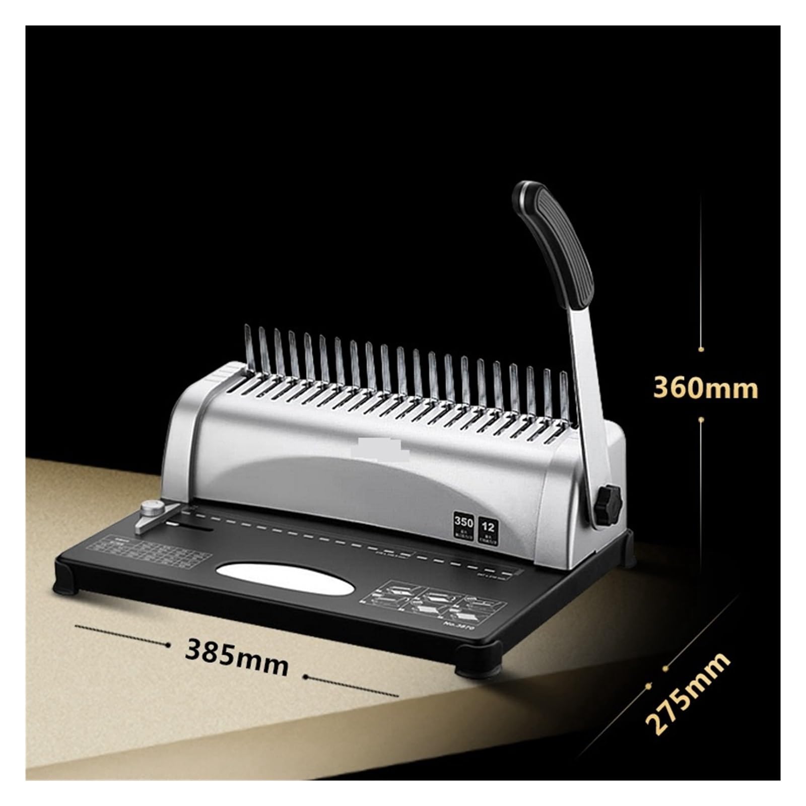 Rilegatrice, Mac rilegatrice manuale a pettine 350 fogli Mac rilegatrice 21 fori 350 pagine Rilegatura 25 fogli Foro perforatore