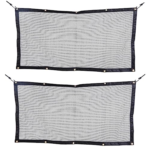 COLLBATH 2pcs Universal Car Pet Barrier Mesh Cover Rear Seat Isolation Net for Dog Car Net Barrier Pet Safety Mesh Heavy Duty Easy Install
