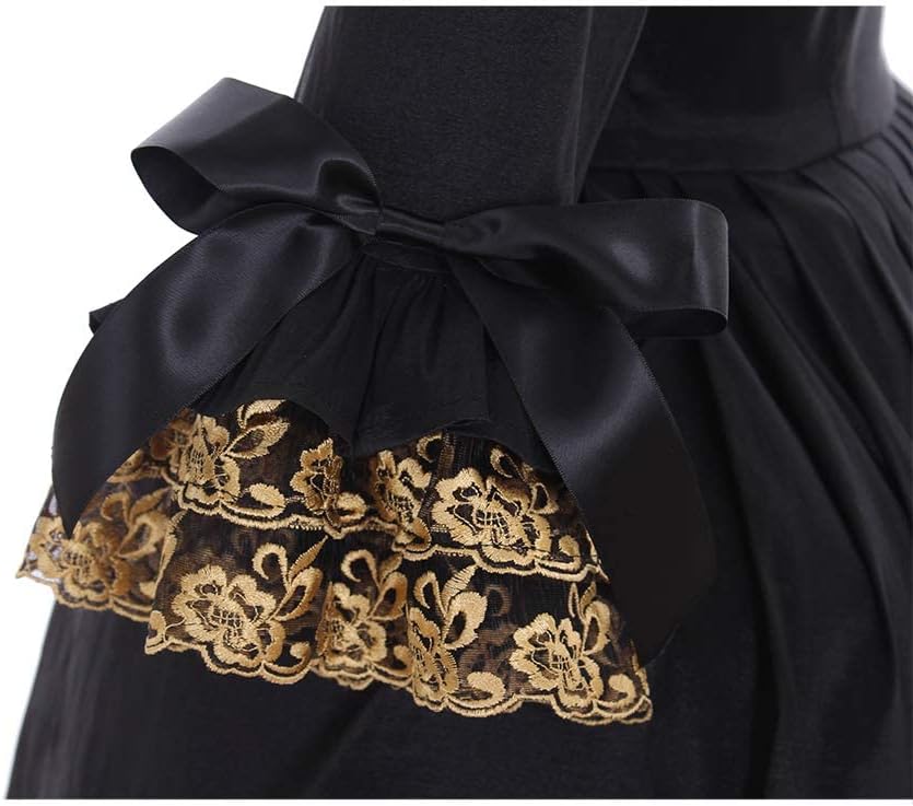 CosplayDiy Women's Queen Marie Antoinette Rococo Ball Gown Gothic Victorian Dress Costume Black - Image 6