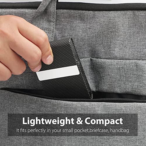 Maxgear Business Card Holder, Pu Leather Business Card Case Pocket Card Holders For Men Or Women, Metal Slim Name Card Holder Rfid Blocking Business Card Carrier With Magnetic Closure, Black Carbon #TOP5