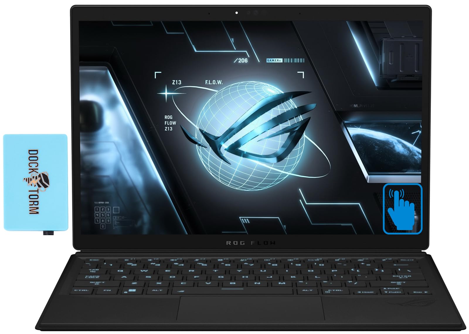 ASUS ROG Flow Z13 Gaming 2-in-1 Laptop 13.4" Touchscreen IPS WQXGA Display (Intel i9-13900H, 16GB LPDDR5, 1TB M.2 PCIe SSD, RGB KB, Thunderbolt 4, WiFi 6E, Webcam, Win 11 Pro) w/DKZ USB Port Expander