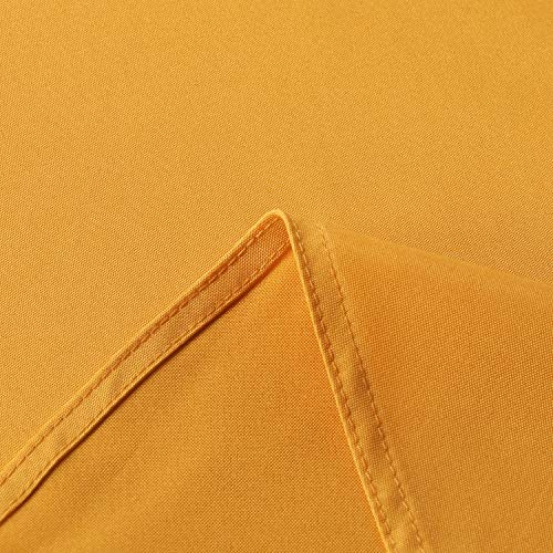 Image of sancua Rectangle Tablecloth - 70 x 90 Inch - Stain and Wrinkle Resistant Washable Polyester Table Cloth, Decorative Fabric Table Cover for Dining Tables, Buffet Parties and Camping, Gold