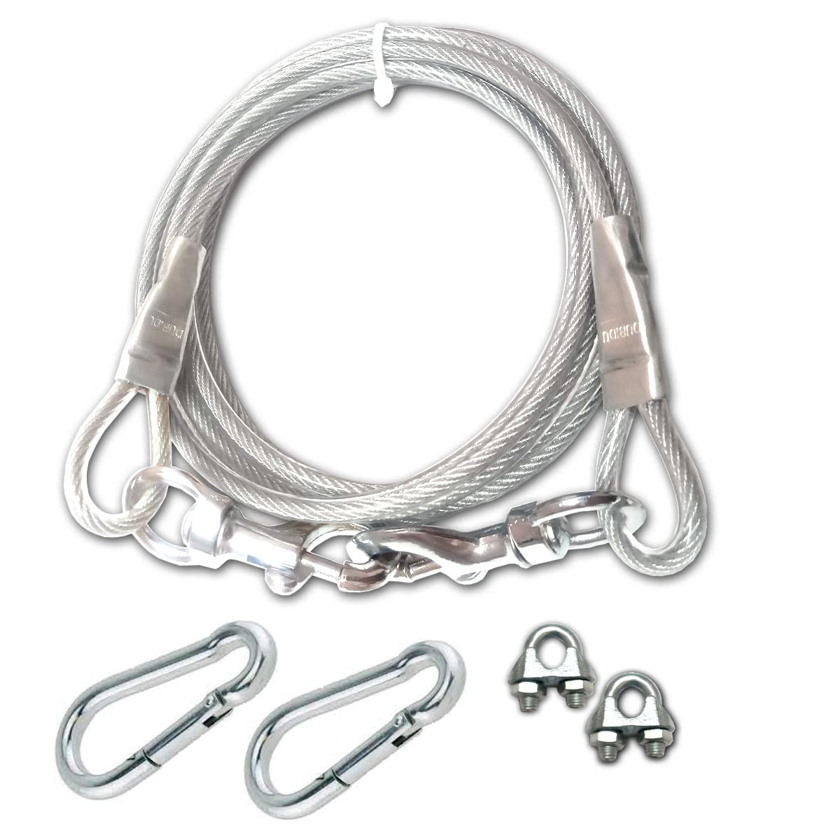 DUBIDU Venyl Covered Heavyweight Tie-Out Cable Training Leash,for Medium-Large Dogs 9ft. Water Proof Lead for All Strong Pets. Great for Camping, and Outdoors. (Easy to USE Excellent Look.) (B0BG64J4TM) Amazon Price History, Amazon Price Tracker