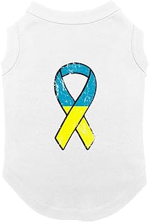 Ukraine Ribbon - Ukrainian Proud Dog Shirt (White, X-Small)