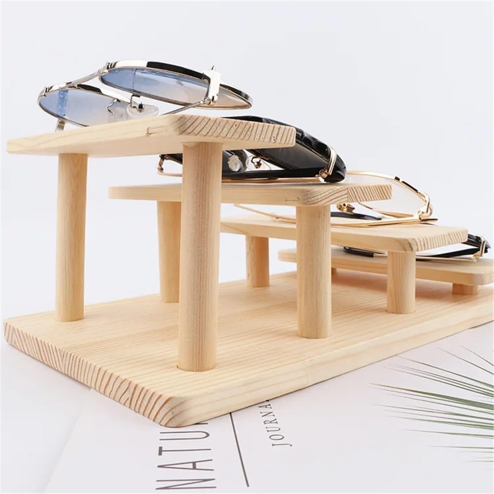 Soporte para Gafas de Sol Estante de exhibición de Gafas de Sol de Madera, Estante de múltiples Capas, Expositor de Gafas, Soporte de joyería for Pares múltiples, escaparate de Gafas(Pequeño)