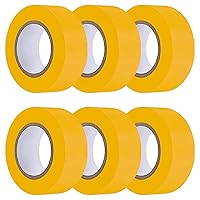 Vista 17 de Paquete de 10 Cintas de Señalización Rojas, Rollo de Marcado de Neón de Cinta Plástica No Adhesiva, 1 pulgada x 2000 pies, Cinta de Marcado