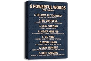8 Rules Of Life Canvas Decoration Painting: Life Guidance, Motivational Reminder