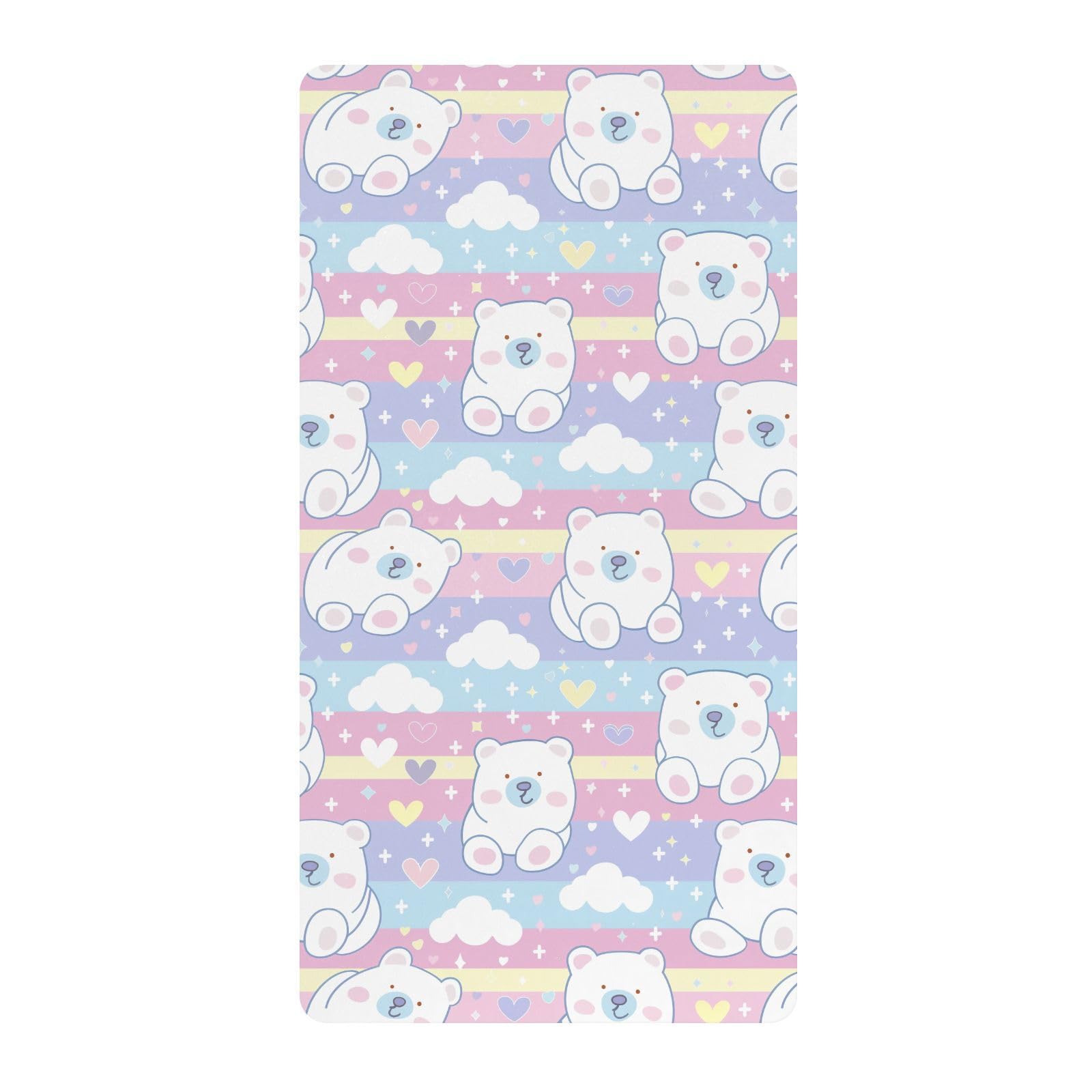 Polar Bear - Sábanas de algodón para cuna de bebé, sábanas de muselina suaves y cómodas, 1 paquete