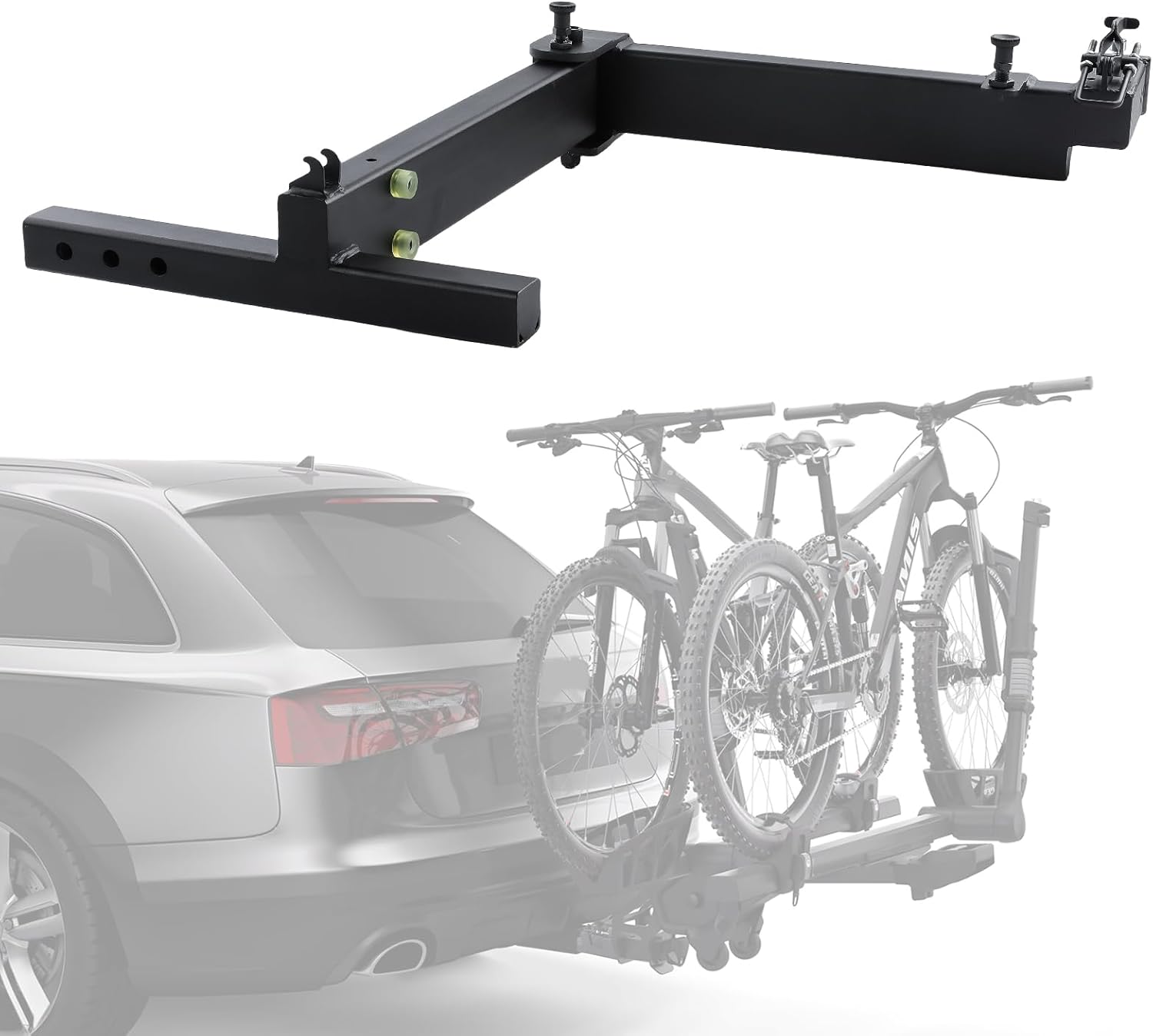 Swing Away Hitch Adapter, 90° Swing Arm for 2-Inch Receiver, 320 lbs Heavy Duty Hitch Extension, Passenger Side Bike Rack Swing Away Hitch for Cars, Trucks, SUVs, Vans, Anti-Rattle & Locking Design